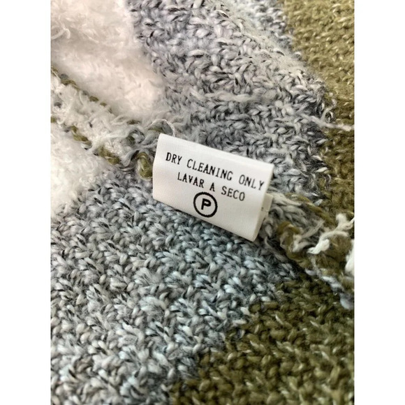 Pink Clover Cozy Striped Open-Front Cardigan Sweater Size S - Picture 8 of 11